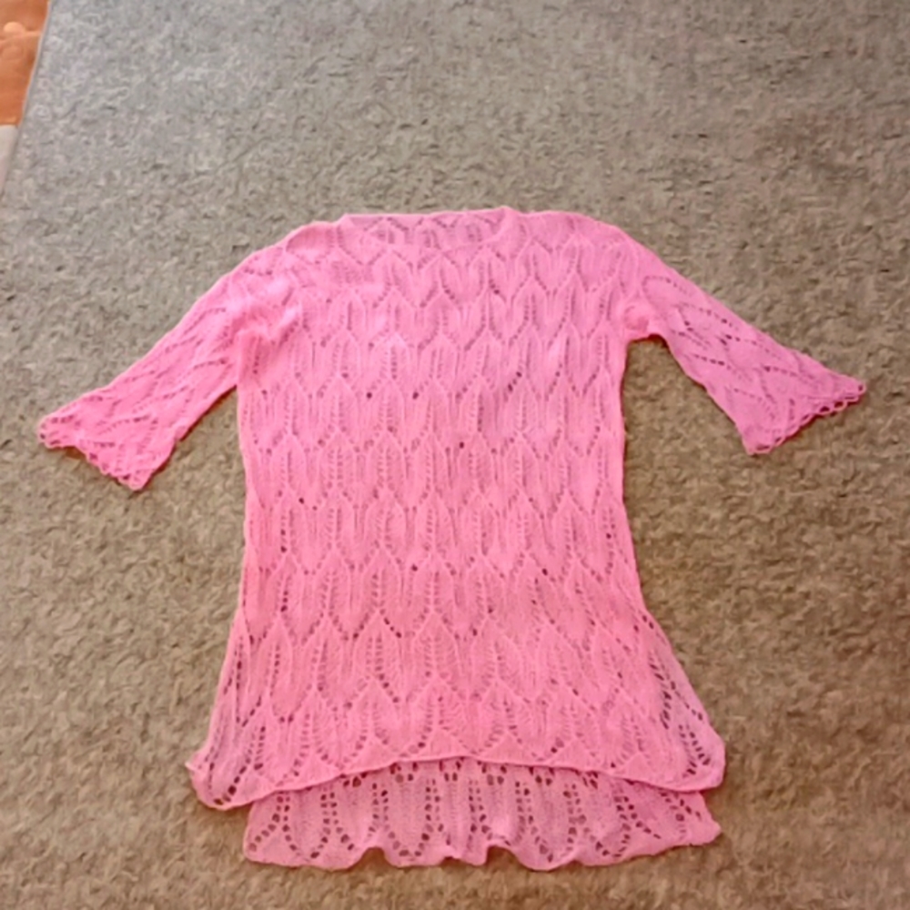 #253Brand New Handmade Knitted High Low dress with 3/4 PTP:24 L front36 back39